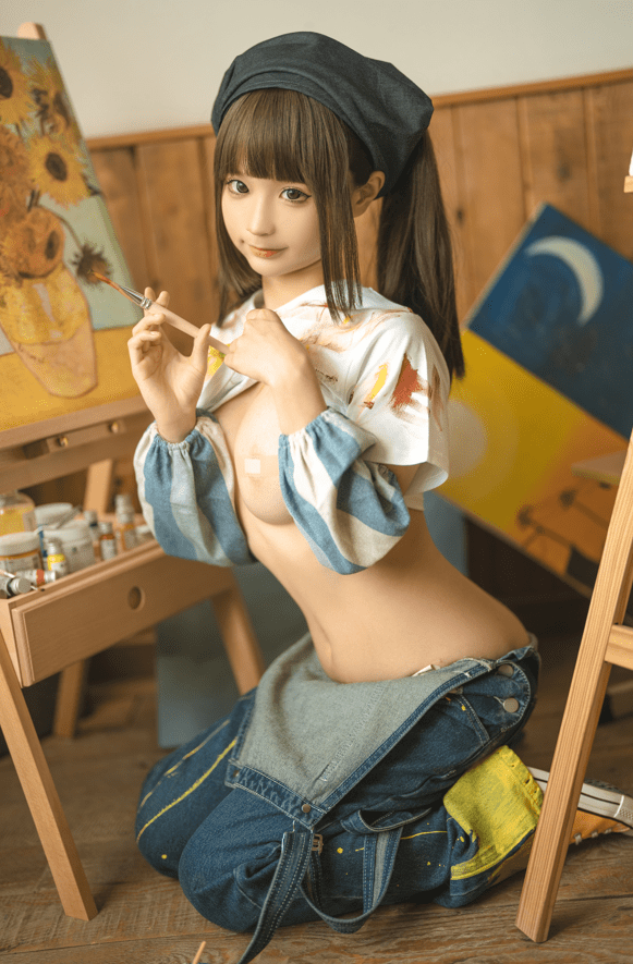 蠢沫沫 – NO.183 画室背带裤-绅士版[110P- 1.08GB]预览图 3